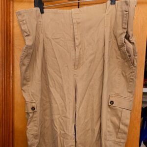 Tan Cargo Paperbag Pants